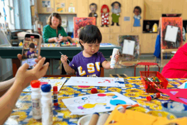child at knock knock children's museum