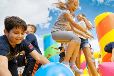 kids jumping at big bounce america