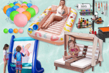 collage of products featured in backyard bliss