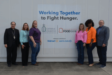 catholic charities announcing food rescue program