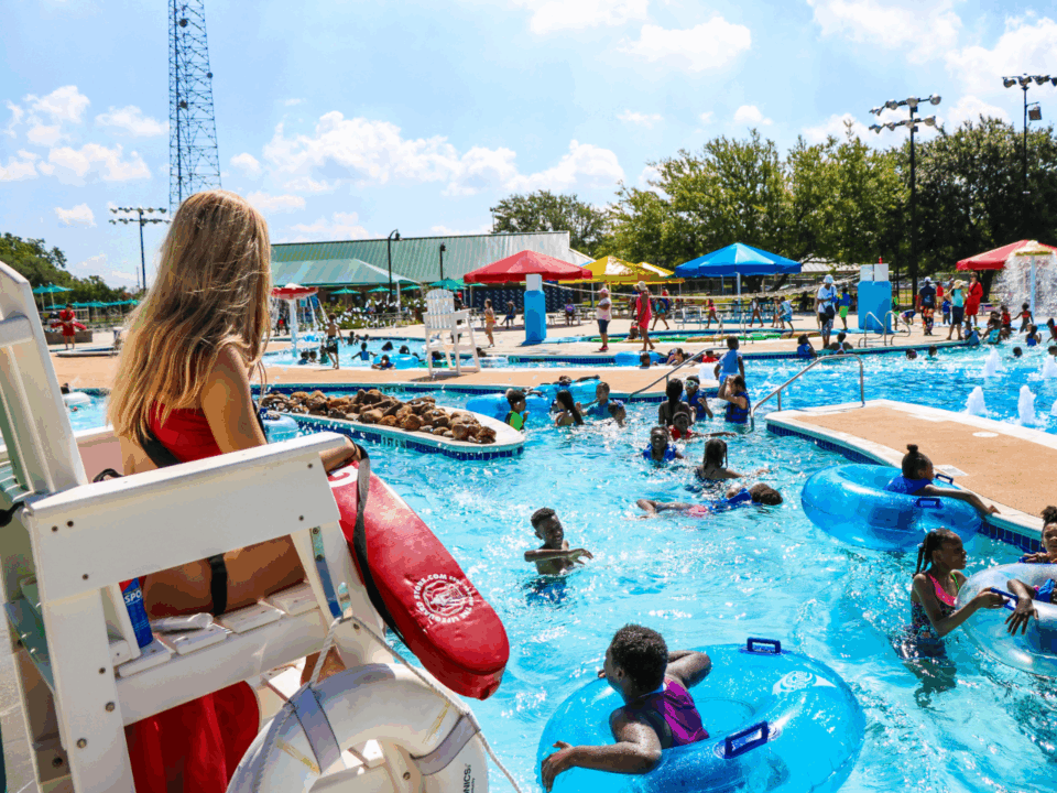 brec liberty lagoon lifeguard watching pool