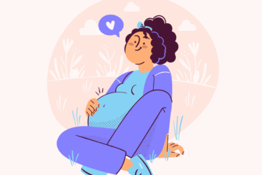 pregnant mom sitting; relatable pregnancy feelings