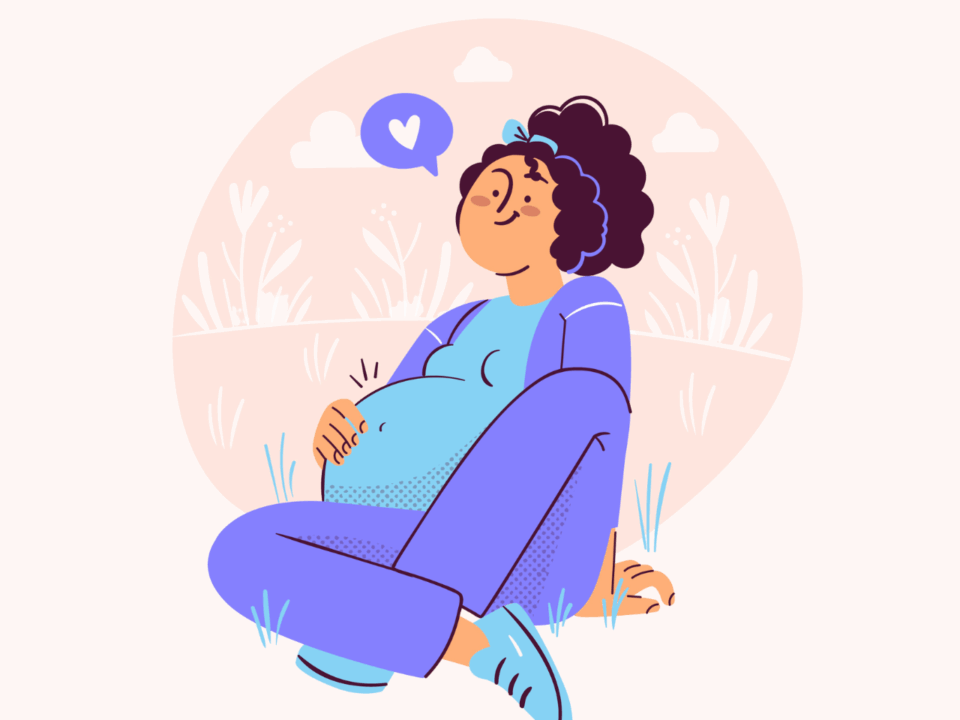 pregnant mom sitting; relatable pregnancy feelings