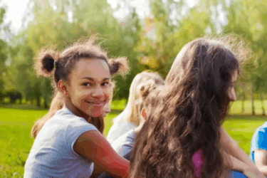 youth mobile crisis program; girl looking at camera