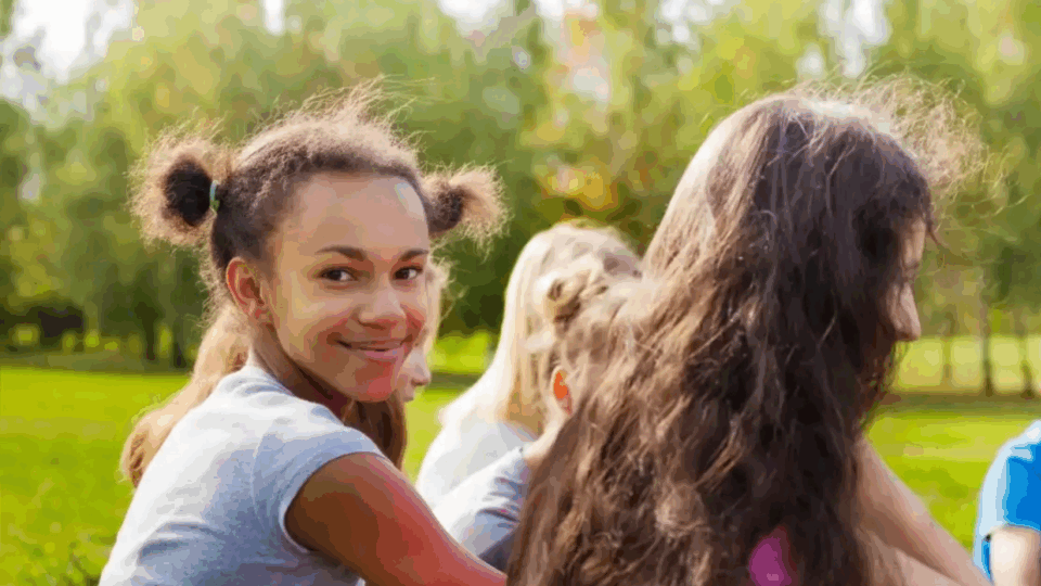 youth mobile crisis program; girl looking at camera