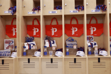 stalls in parkview's new women's locker room