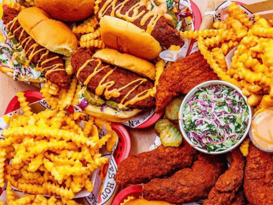 dave's hot chicken; includes all menu items