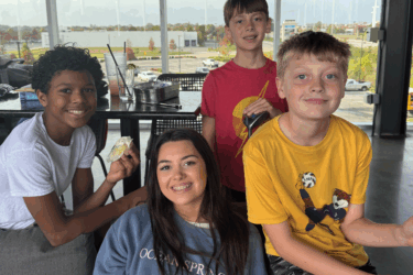 the ultimate local guide; kylee, dylan, tyler, and friend