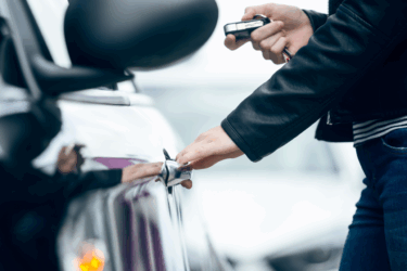 louisiana omv; adult getting into car