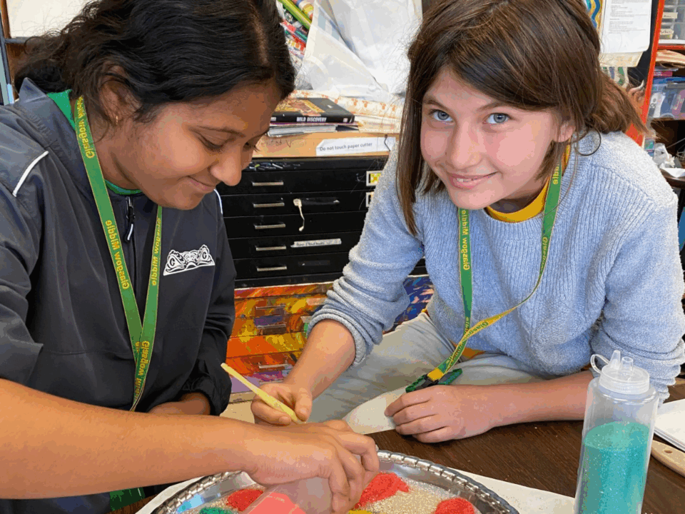 two girls in ebr's gifted & talented program