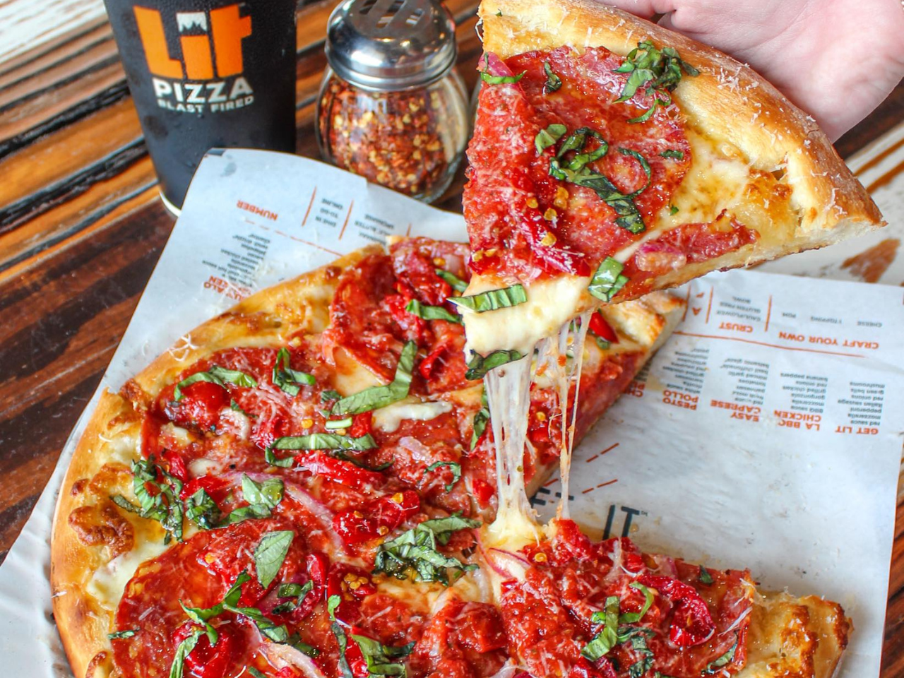 lit pizza; pizza spots