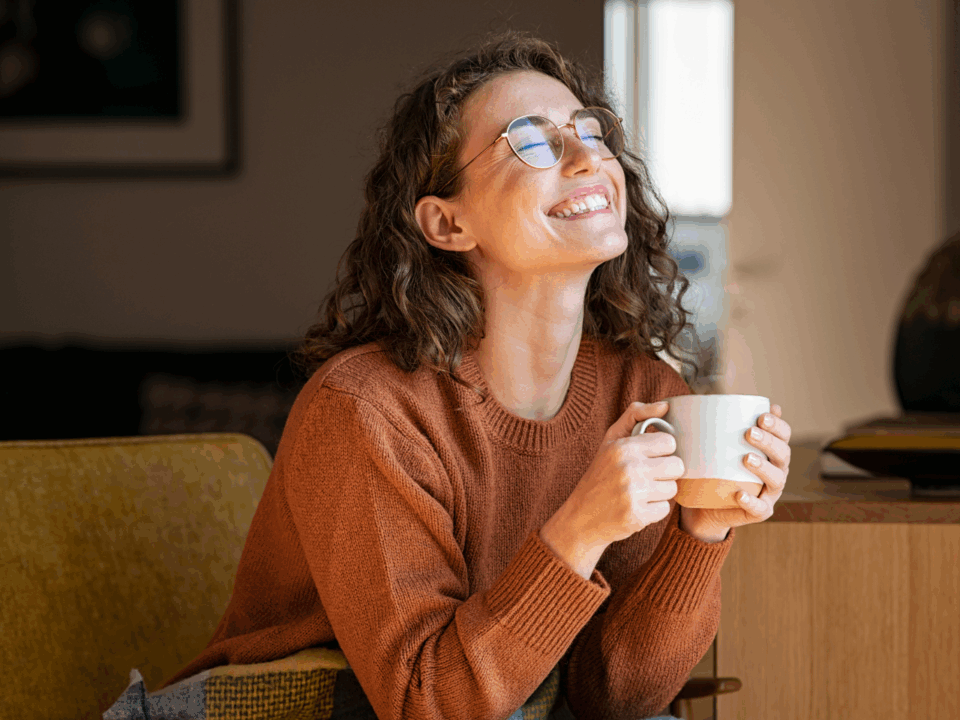 mom drinking coffee to recharge