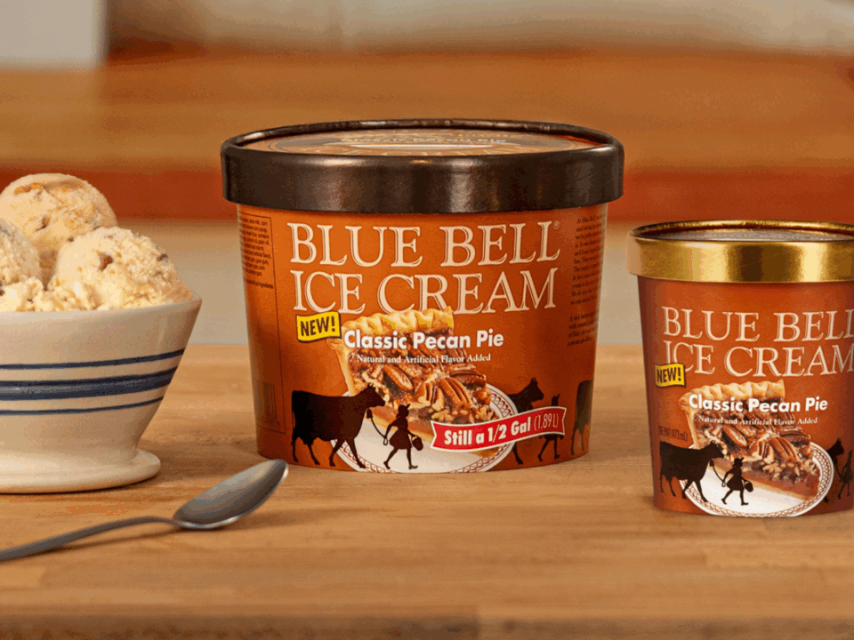 classic pecan pie ice cream; blue bell