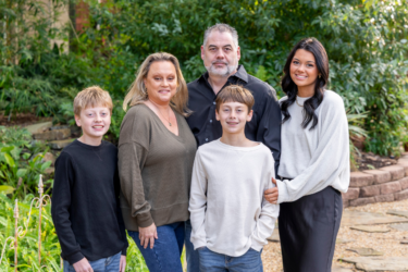 amy and family; memories over materials