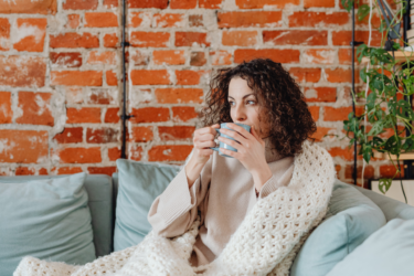 winter self-care; parent relaxing