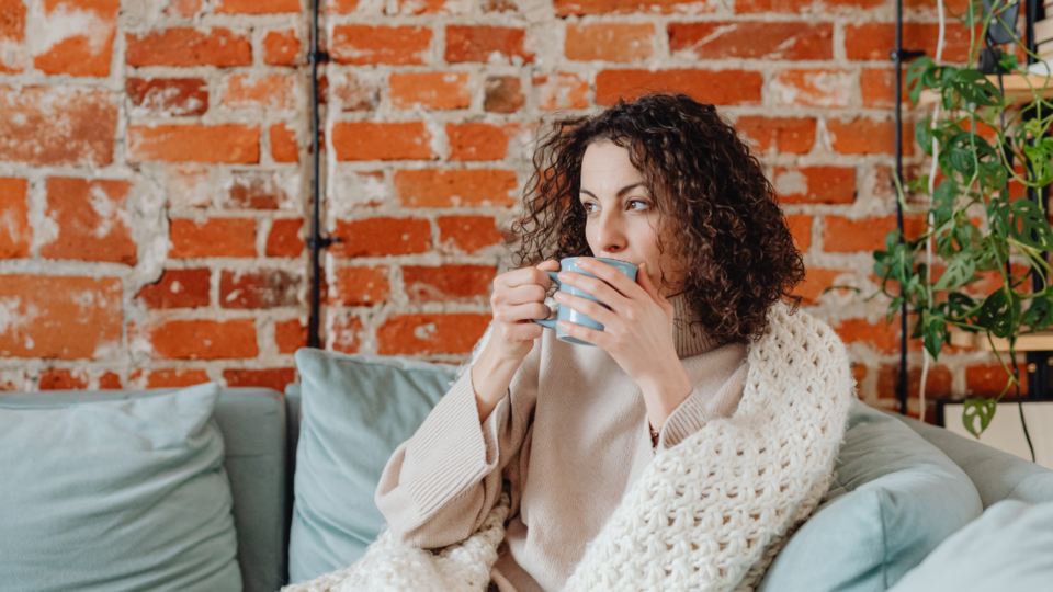 winter self-care; parent relaxing