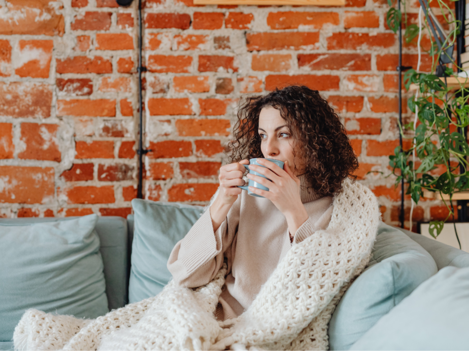 winter self-care; parent relaxing