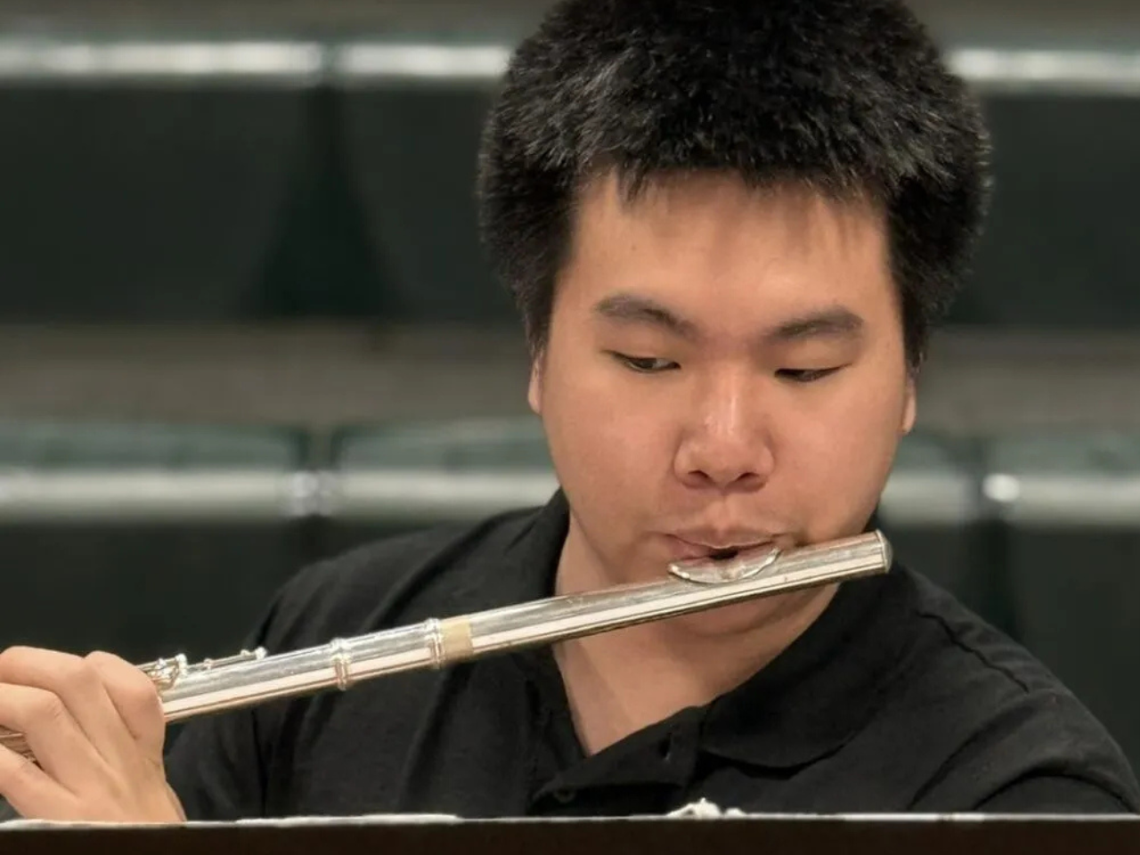 East Baton Rouge Parish Schools; boy playing the flute