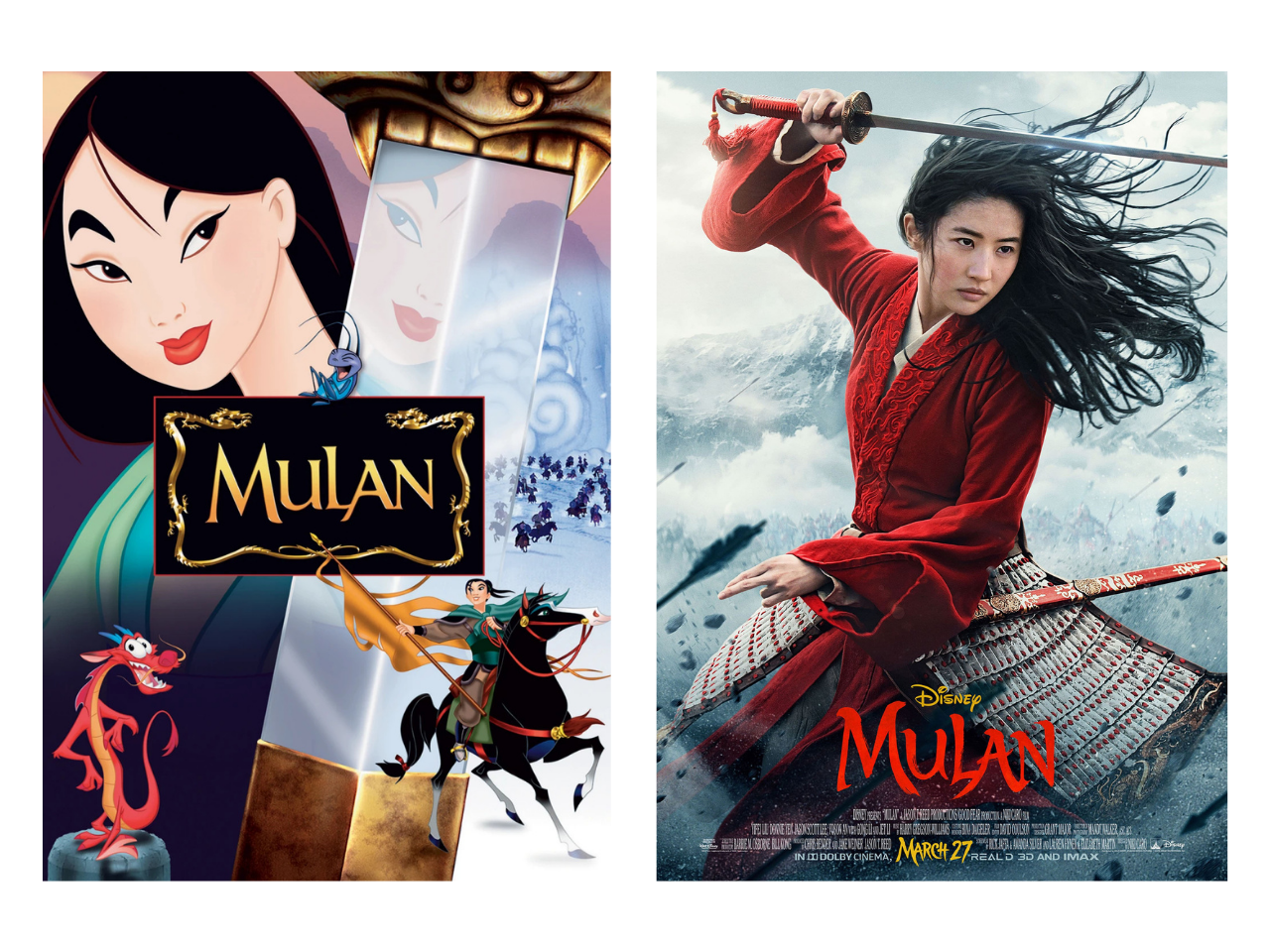 inspiring women; Mulan movie posters