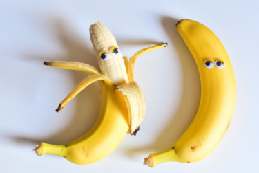 April Fools’ Day crafts; bananas with googly eyes on them